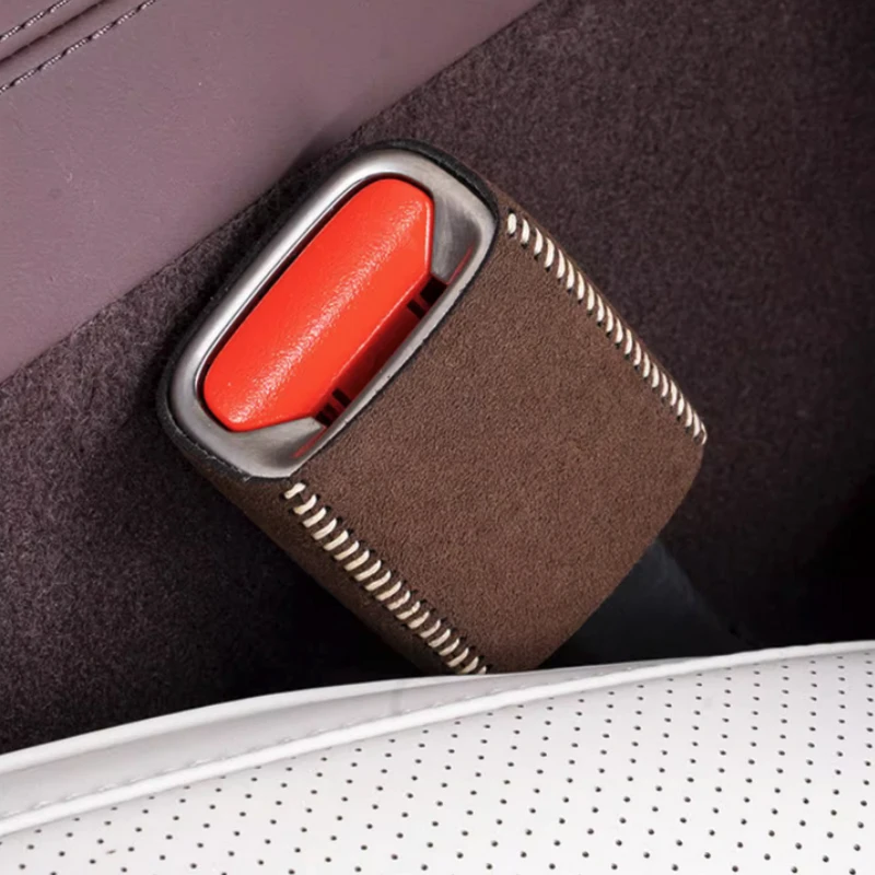 For Denza Z9 GT 2024 2025 Car Seat Belt Base Suede Decorative Sticker Alcantara Interior Accessories