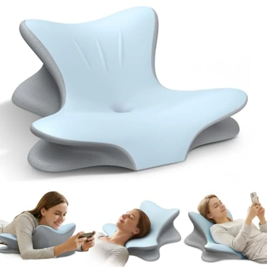 

Cervical Neck Pillow for Pain Relief, Ergonomic Reading Pillow for Bed, Orthopedic Wedge Pillow Back Support Pillow, Contour Me