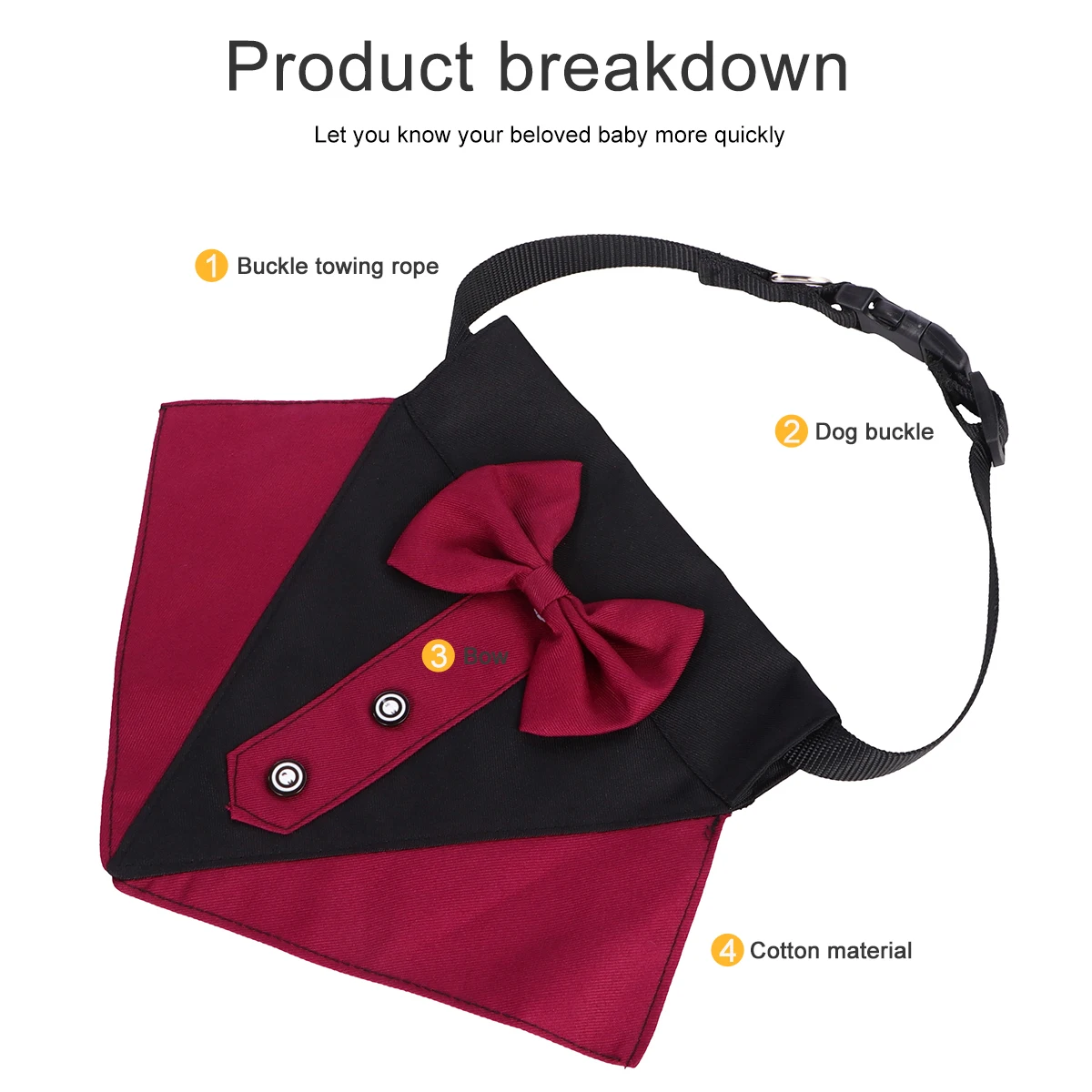 

Pet Drool Bibs Dog Saliva Collar Pet Triangular Scarf Dog Tie Dog Drool Bibs