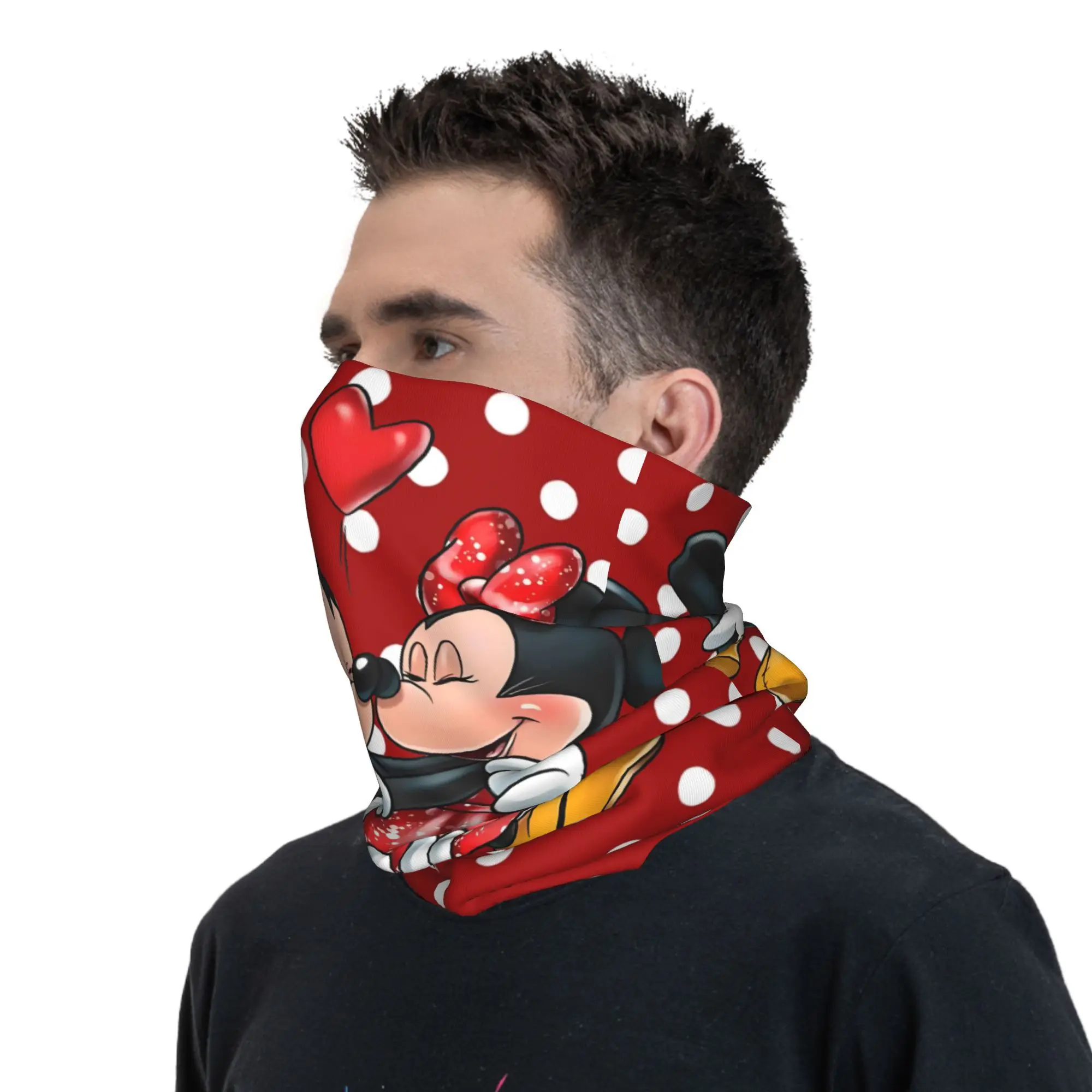 Бандана с Микки Маусом и Минни на заказ, гетры, ветрозащитный шарф для лица, мужской и женский головной убор с милым принтом, Балаклава