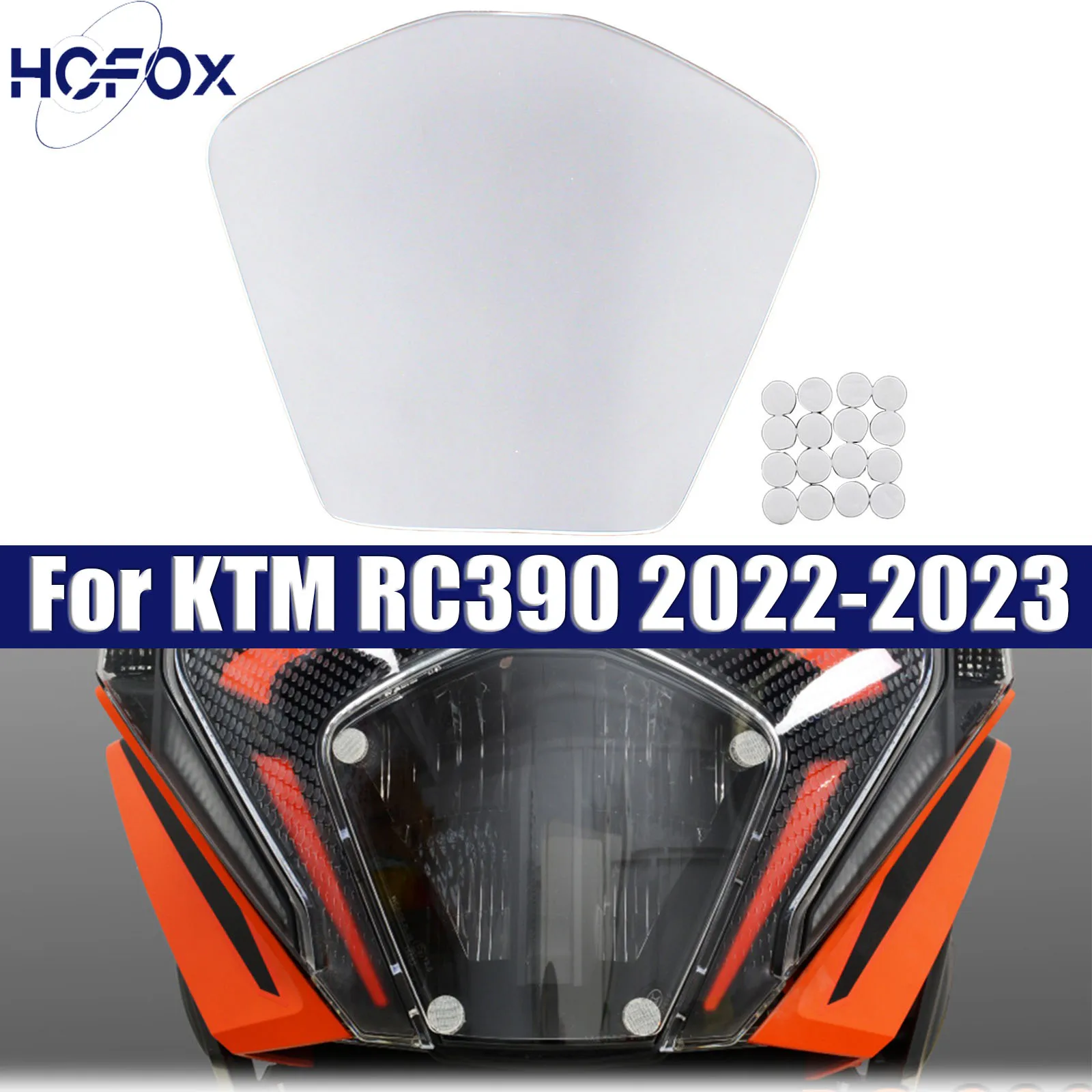 

For KTM RC390 2022-2023 Motorcycle Accessories Headlight Guard Head Light Shield Screen Lens Cover Protector