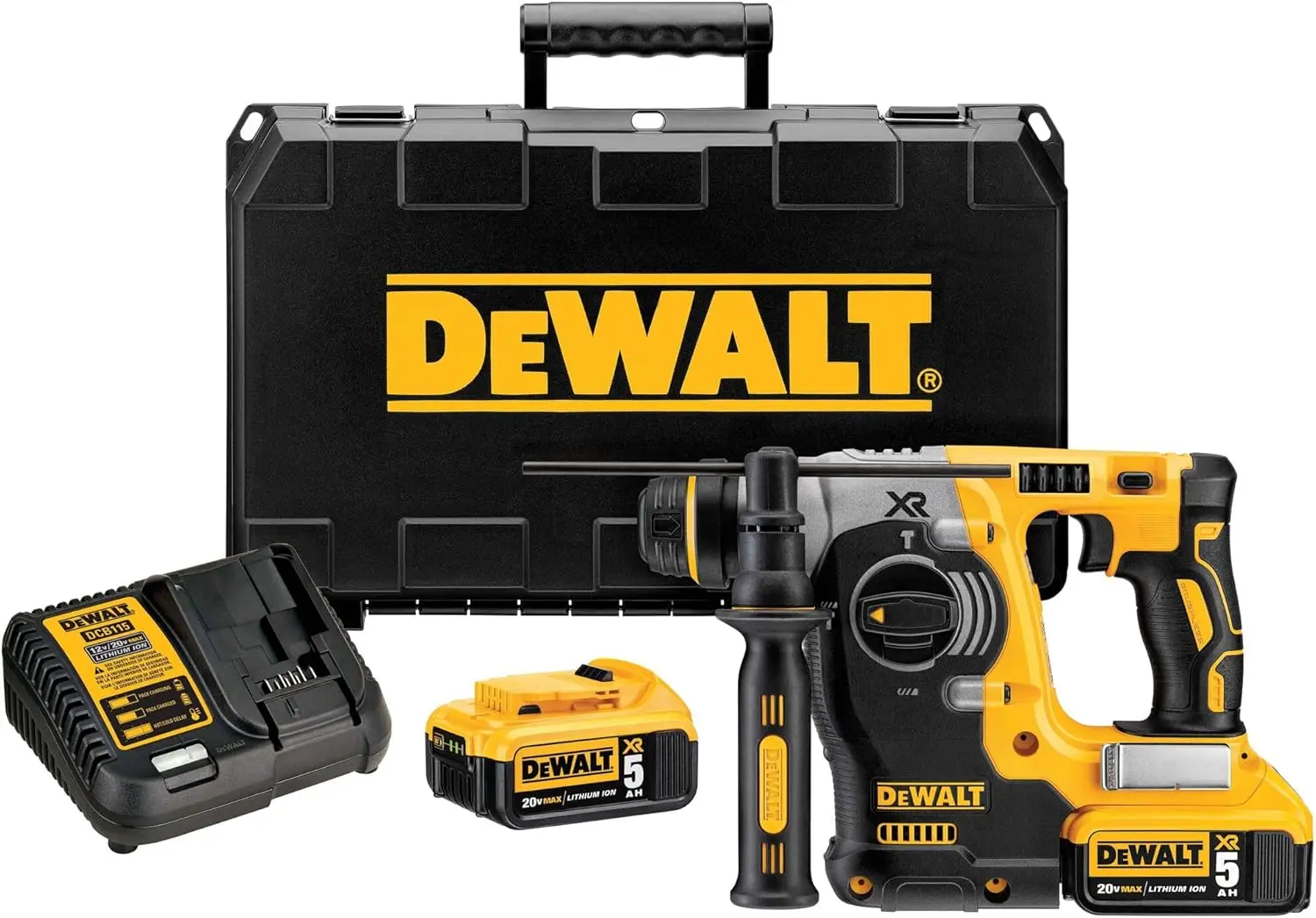 DEWALT DCH273P2 20V Max Brushless SDS Rotary Hammer with 5 Ah Batteries