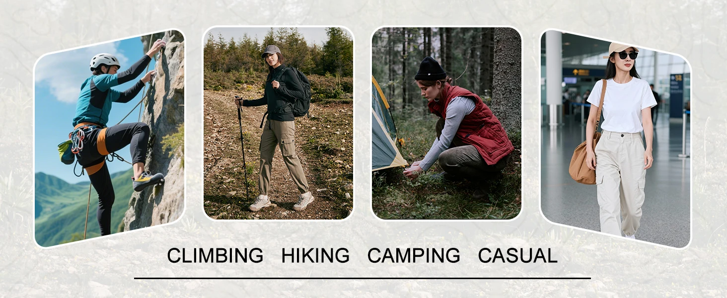hiking climbing camping casual