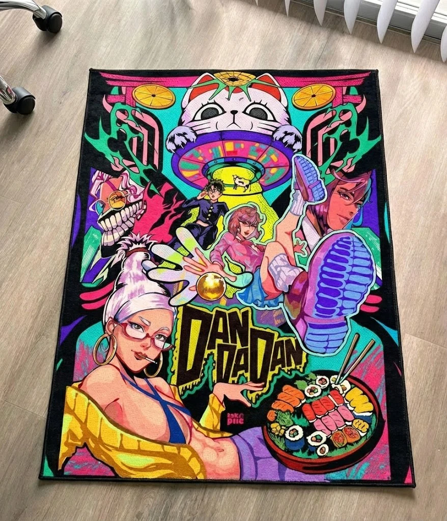 

Dan Da Dan Anime Design Rugs and Carpets Soft Shuggy Non-slip Floor Mat Kid Play Living Room Bedroom Home Decor