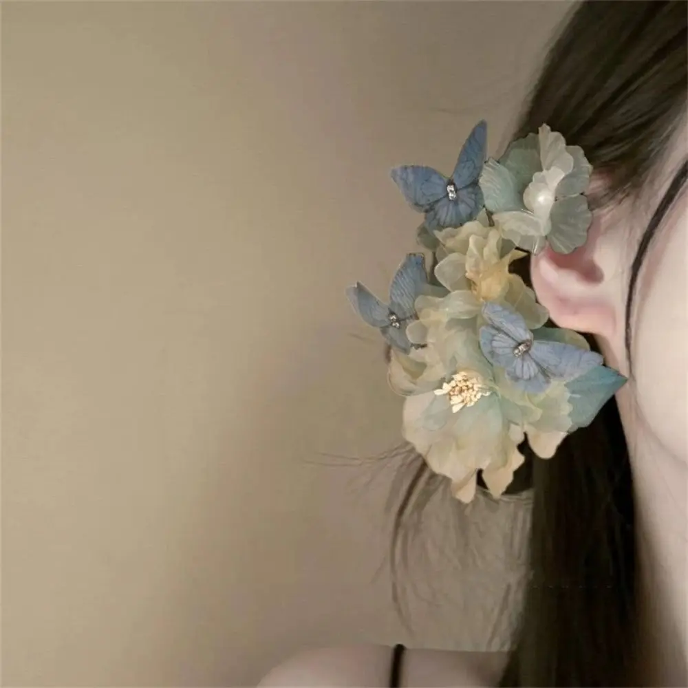 أنيقة البلاستيك زهرة الشعر كليب فراشة رومانسية الشعر مخلب الجانب الانفجارات كليب زهرة الجانب كليب الأطراف #1