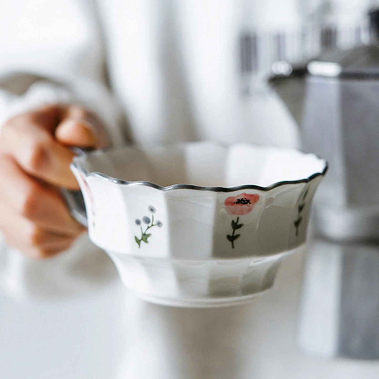 Flower Printed Cera… - image