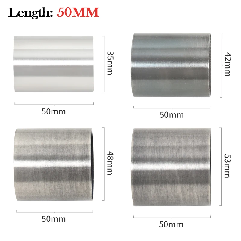35 42 48 53mm Motorcycle Exhaust Front Middle Link Pipe Escape Moto Muffler  Metal Catalyst DB Killer Universal Dit Bike