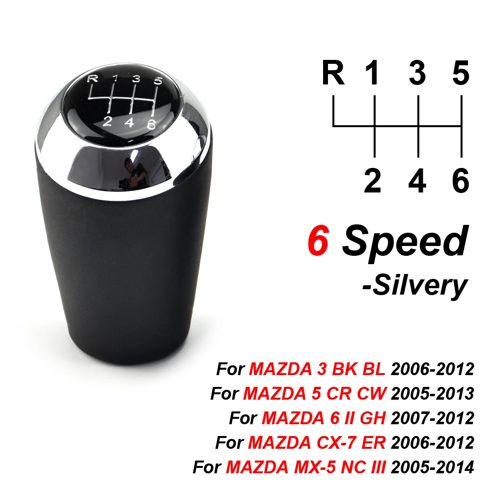 MT الجلود شيفتر رافعة الذراع كرة الرأس الجلود 5/6-Speed والعتاد التحول المقبض لمازدا 3 BK BL 5 CR CW 6 II GH CX-7 ER MX-5 NC III 23