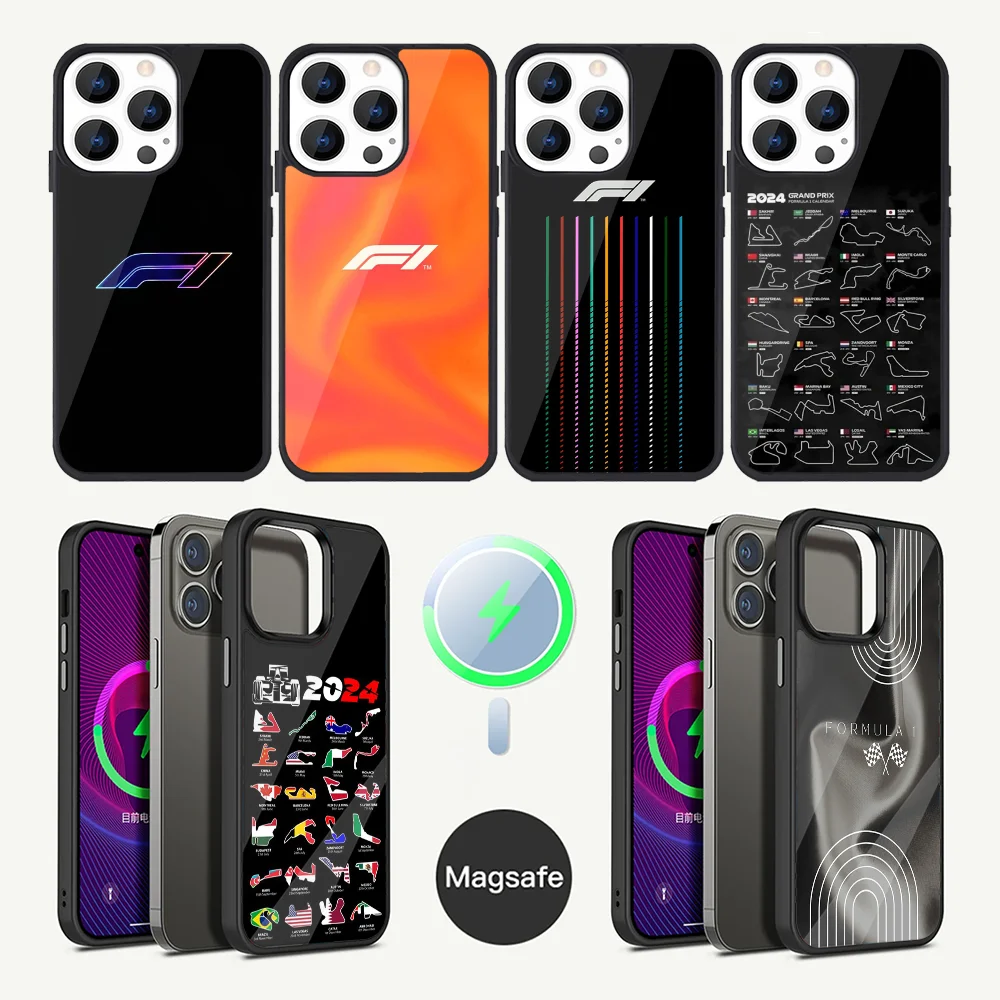 F1 Race Tracks Circuits 2024 Phone Case For iPhone 15,14,13,12,11,Plus,Pro,Max Mini Magsafe Magnetic Wireless Charging