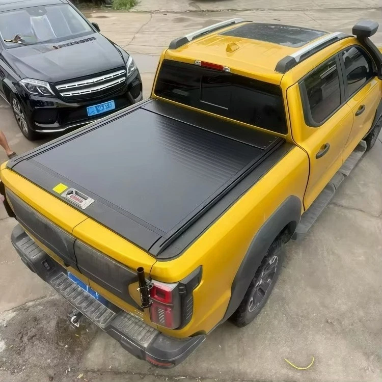Pickup Truck Bed Cover Aluminum Hard UTE Roll-up Retractable Tonneau Cover 5.5 6.5 8ft for Changan Hunter T8 Ssangyong Musso