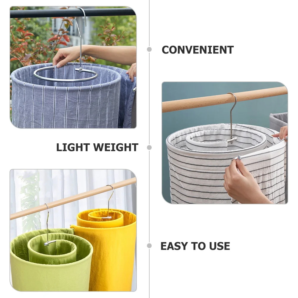 

Spiral Stainless Steel Blanket Hanger Heavy Duty Quilt Drying Rack Sheet Hanger Space Saving Laundry Rack Balcony