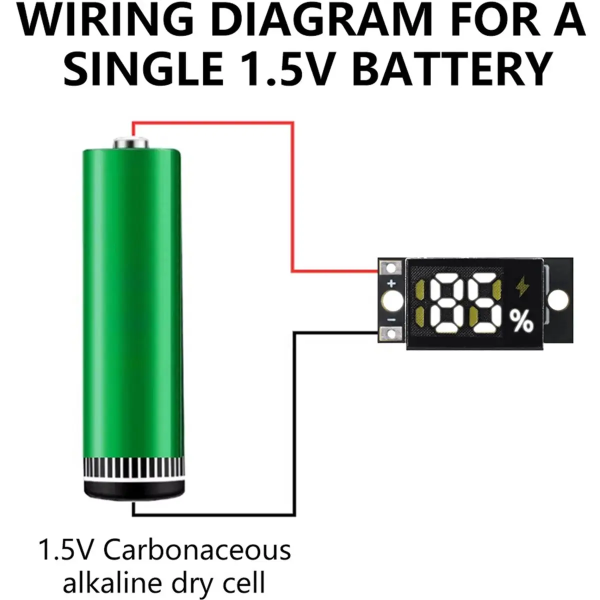 (A99Z] Mini Power Display Indicator 1/2 X 1.5V Battery Capacity Tester Battery LED Digital Electricity Display Module
