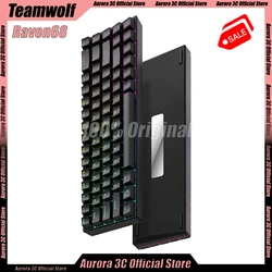 Teamwolf Raven68 Magnetic Switch Gamer Keyboard Wired 68keys Mechanical Keyboards Quick Trigger Hot Swap Rgb Fps Gaming Keyboard