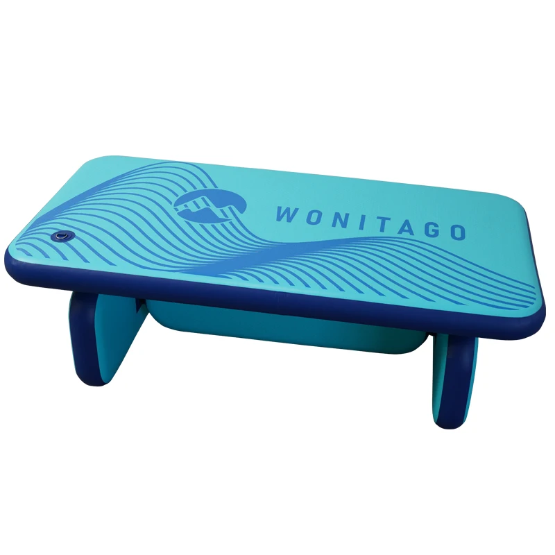 Customized Drop Stitch Inflatable Table Portable Furniture Suite Inflatable Table For Outdoors Lake Dock Floats Camping Boating