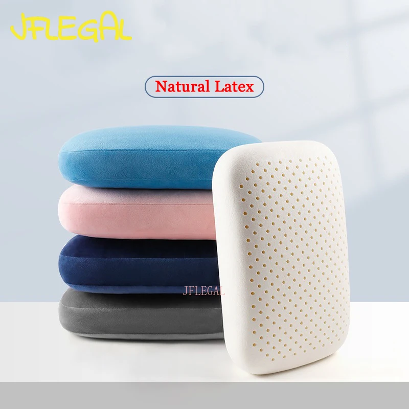 

JFLEGAL Latex Pillow Natural Rubber Odorless Neck Pillow Sleep Does Not Collapse 85% Natural Travesseiro Latex Almohada Oreiller