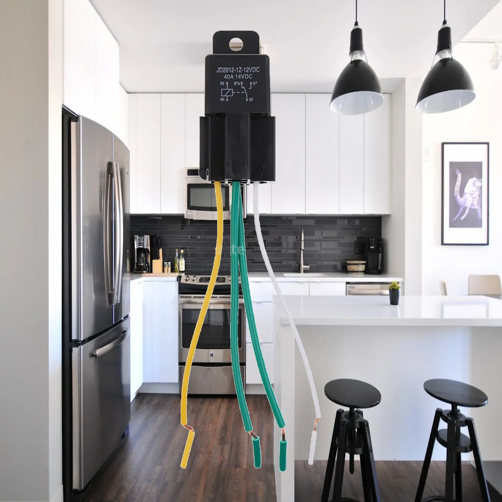 Automotive Relay 12V 40A Heavy Duty 4 Pin Switch Relay Harness Socket Module for Car Alarm Fans Lights