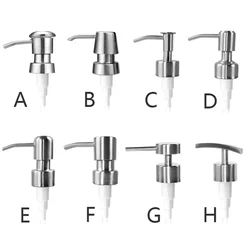 1pc Stainless Steel Liquid Lotion Dispenser Head Replacement Soap Shampoo Shower Gel Pump Jar Tube Press Head Bathroom Hardware