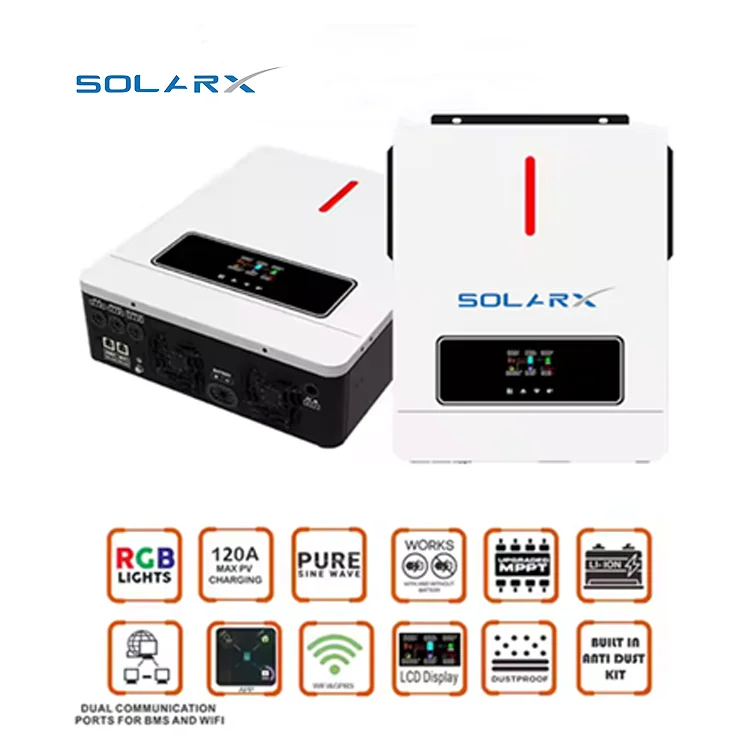 220V 3KW 4KW 6.2KW 8KW 10KW ON/OFF Grid Hybrid Solar Inverter Price Physical Stock 48V 24V 12V MPPT Dual AC Sine Wave Inverter