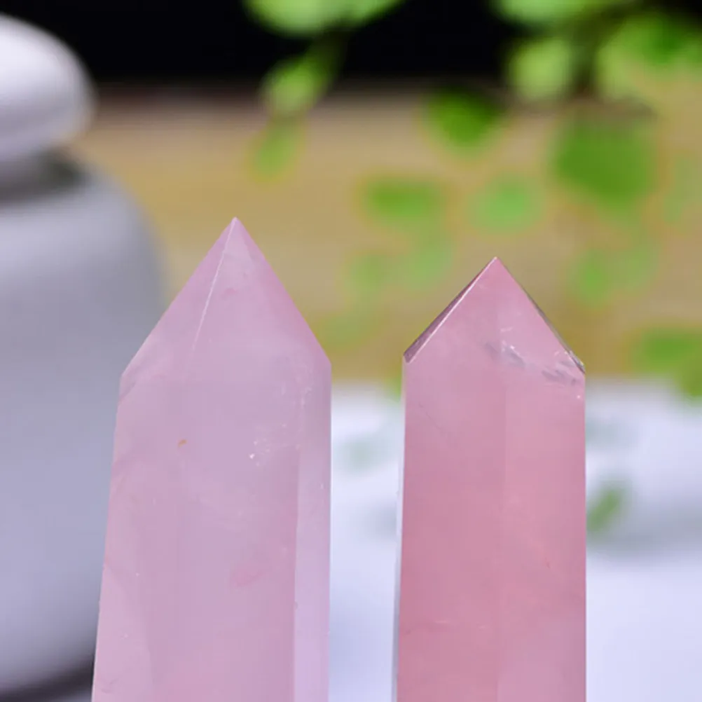 Six-Sided Chakra Quartz Crystal Points Healing Crystal Energy Magnification Meditation Stone Protection Faceted Wand