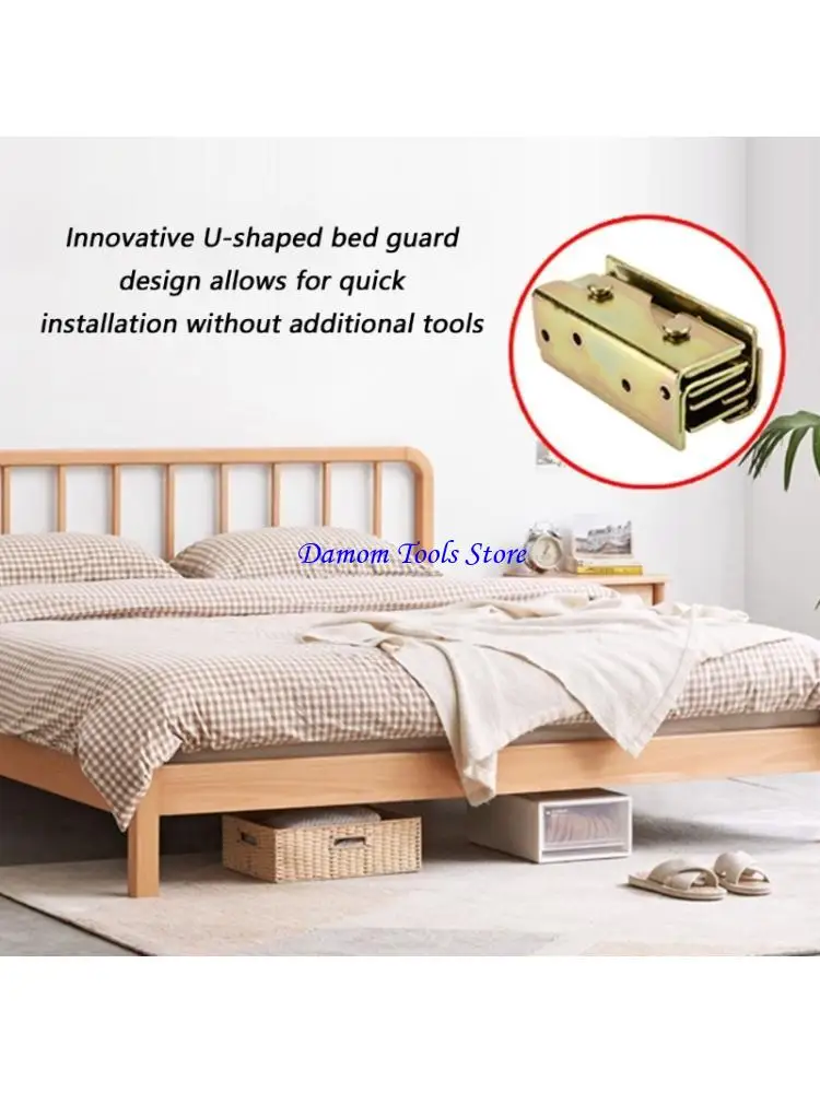 57BE 4pcs U Bed Beam Support Stand Bed Brackets Fixed Connectors Thicken Bed Corner Hinges Hook Furniture