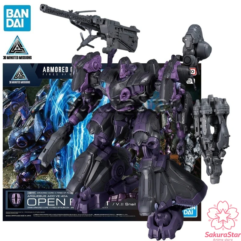 【In-stock】BANDAI 30MM ARMORED CORE Ⅵ FIRES OF RUBICON VE-40A OPEN FAITH Arquebus Assembly Collectible Model Kit