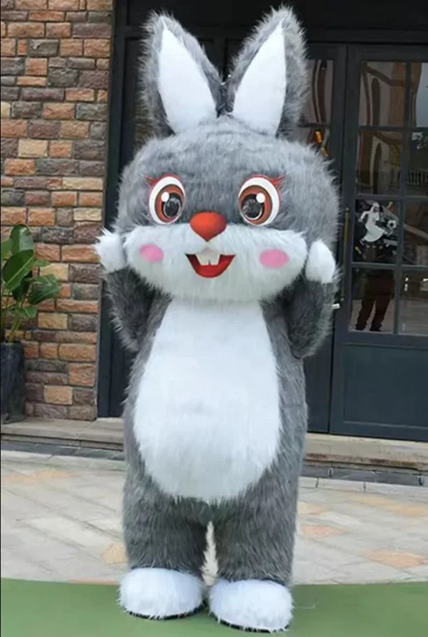 Aufblasbares Hasen-Maskottchen-Kostüm für Werbeveranstaltungen Cosplay Erwachsenen-Maskottchen-Kostüm Cartoon-Tier Anime Riesiger Halloween-Anzug