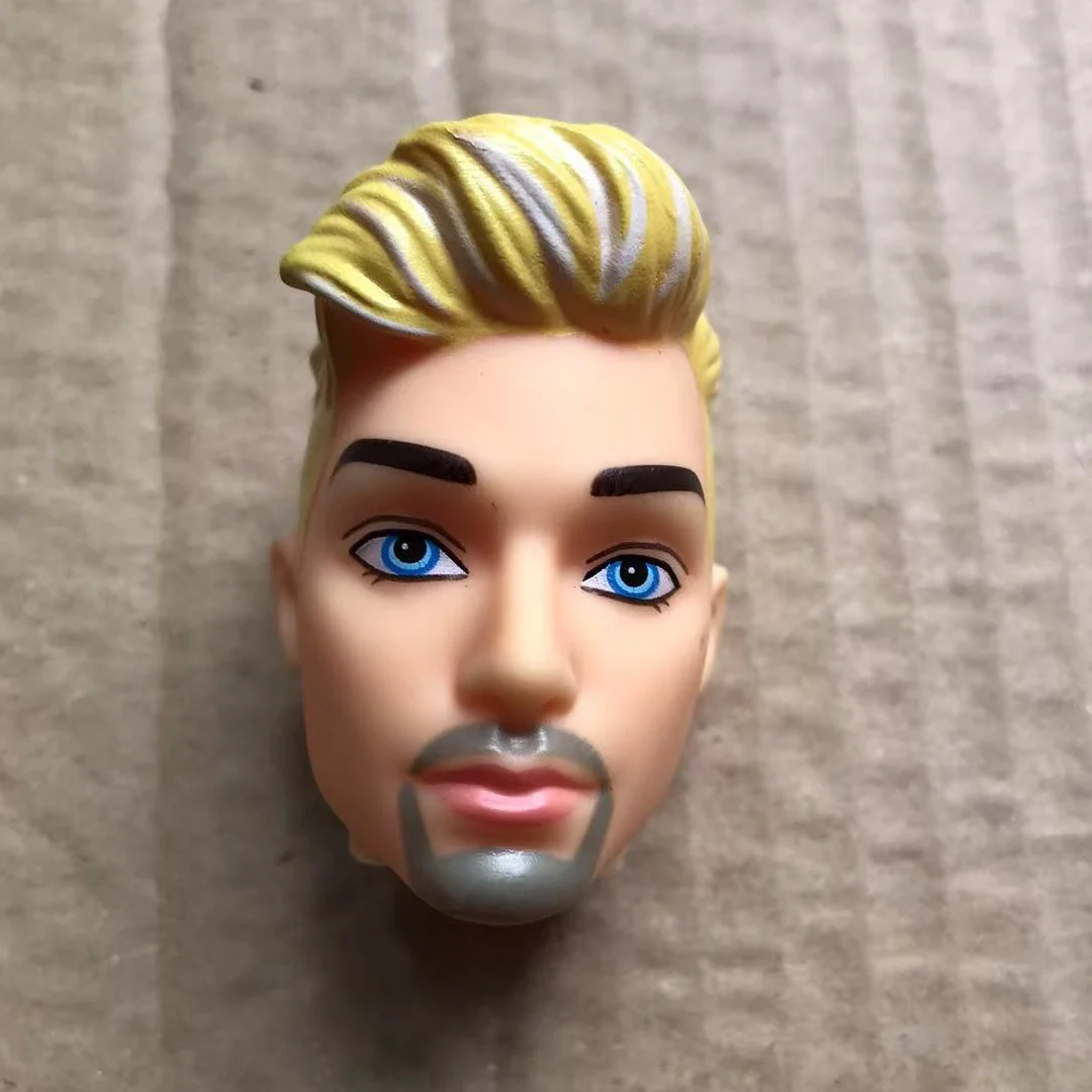 1/6 رؤوس الدمى الذكور أرقام الشعر الملونة رئيس اللون البيج الجلد 1/6 أجزاء الدمية الملحقات