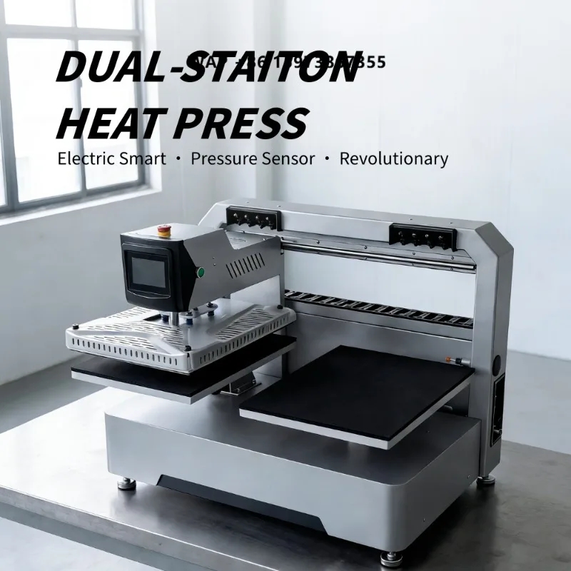 New Style 16x20 Electric Automatic Double Station Heat Press Machine for T-Shirt Sublimation Printing