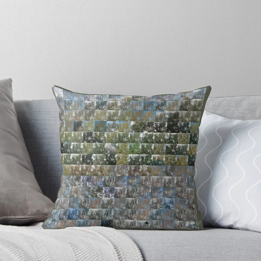 

birch tree's year round selfie! Throw Pillow Sofas Covers Custom Cushion autumn pillowcase pillow