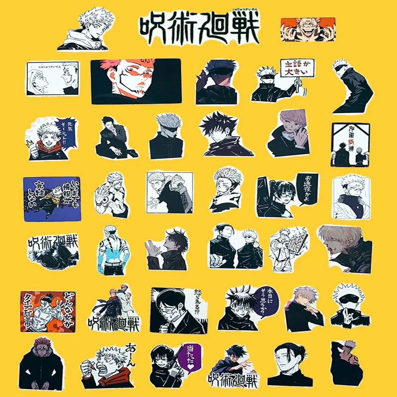 70 sztuk japonia Cartoon Jujutsu Kaisen naklejki Laptop deskorolka walizka księga naklejka DIY materiały dekoracyjne dla dzieci zabawki