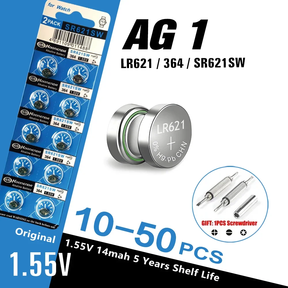 10-50 قطعة AG1 LR621 364 V364 164 531 SR621 SR621SW SR60 CX60 1.55V بطارية قلوية لمشاهدة مفتاح السيارة لعبة عن بعد زر عملة خلية #3