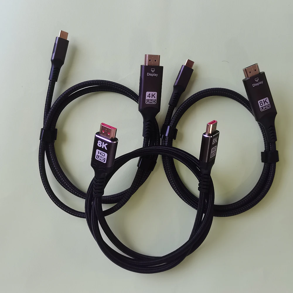 8K UHD USB-C-auf-HDMI-kompatibles Kabel, 8K60Hz Typ-C-Videokabel, kompatibel mit Thunderbolt 3 MacBook Pro, iPad Pro, Windows-Laptop – Detail 2