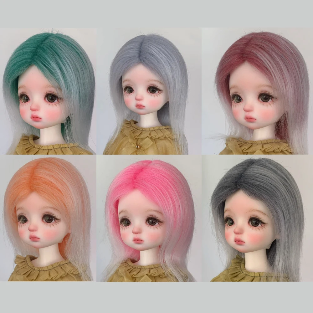 

A29 детская игрушка ручной работы 1/12 1/8 1/6 1/3 1/4 кукла дядя парик BJD/SD кукла реквизит аксессуары DIY градиент средней вырез длинные волосы 1 шт.