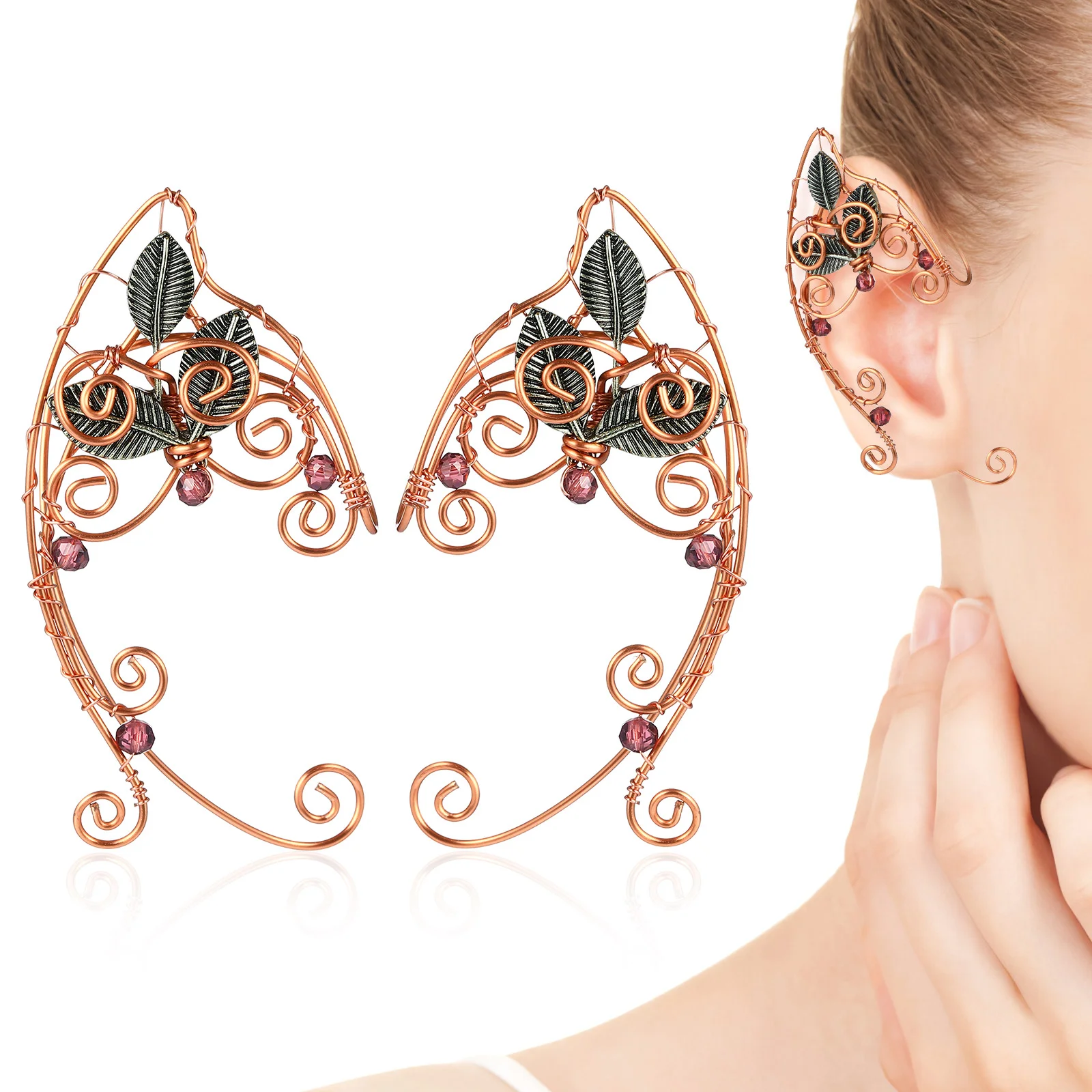 

Ear Clip Unique Jewelry Elves Cuff Wrap Earrings Cuffs Clip-on Alloy Fairy for Women