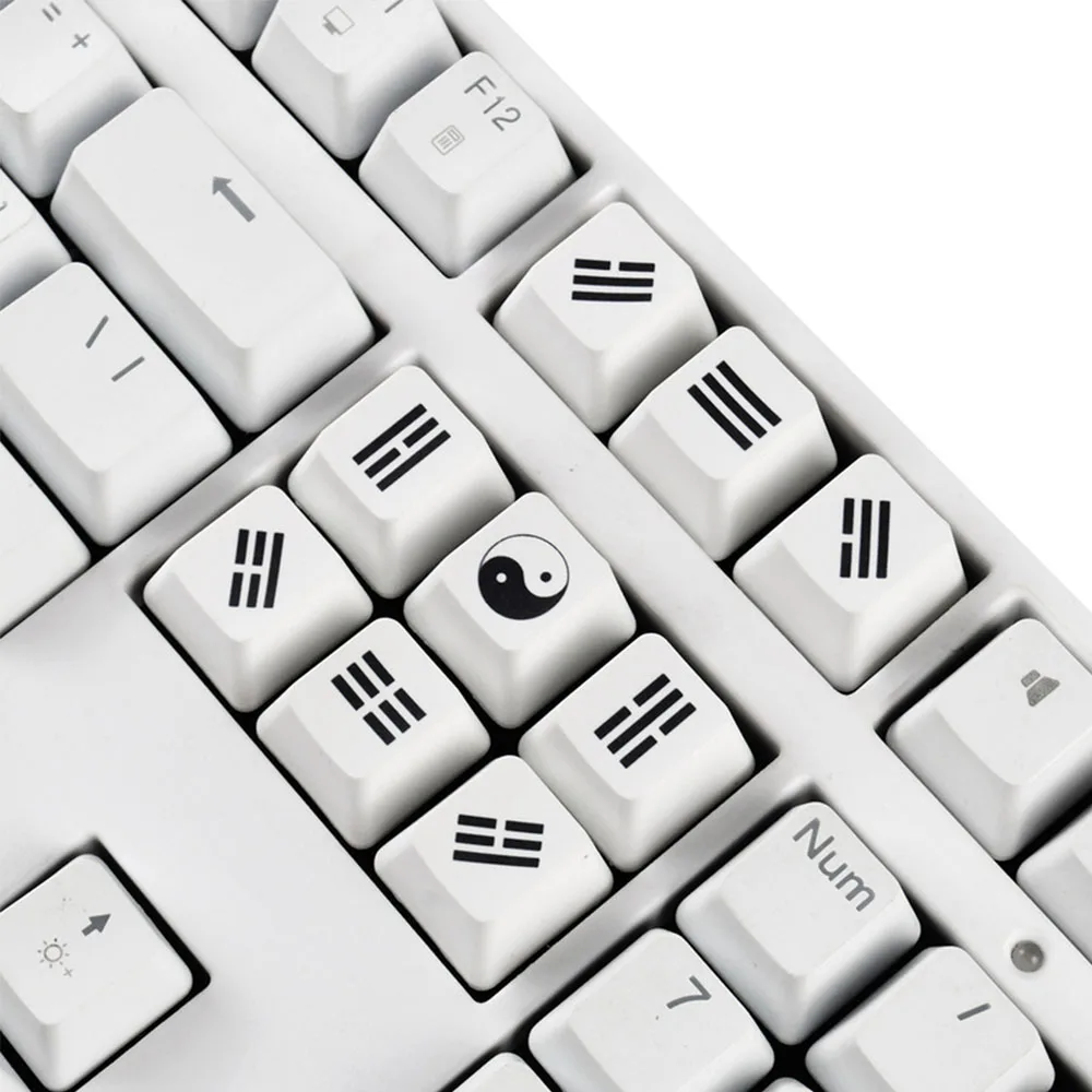 OEM PBT Sublimation Function Keycaps For Ikbc Amillo Reaper Mechanical Keyboard Chinese Gossip Map White Black Key Caps