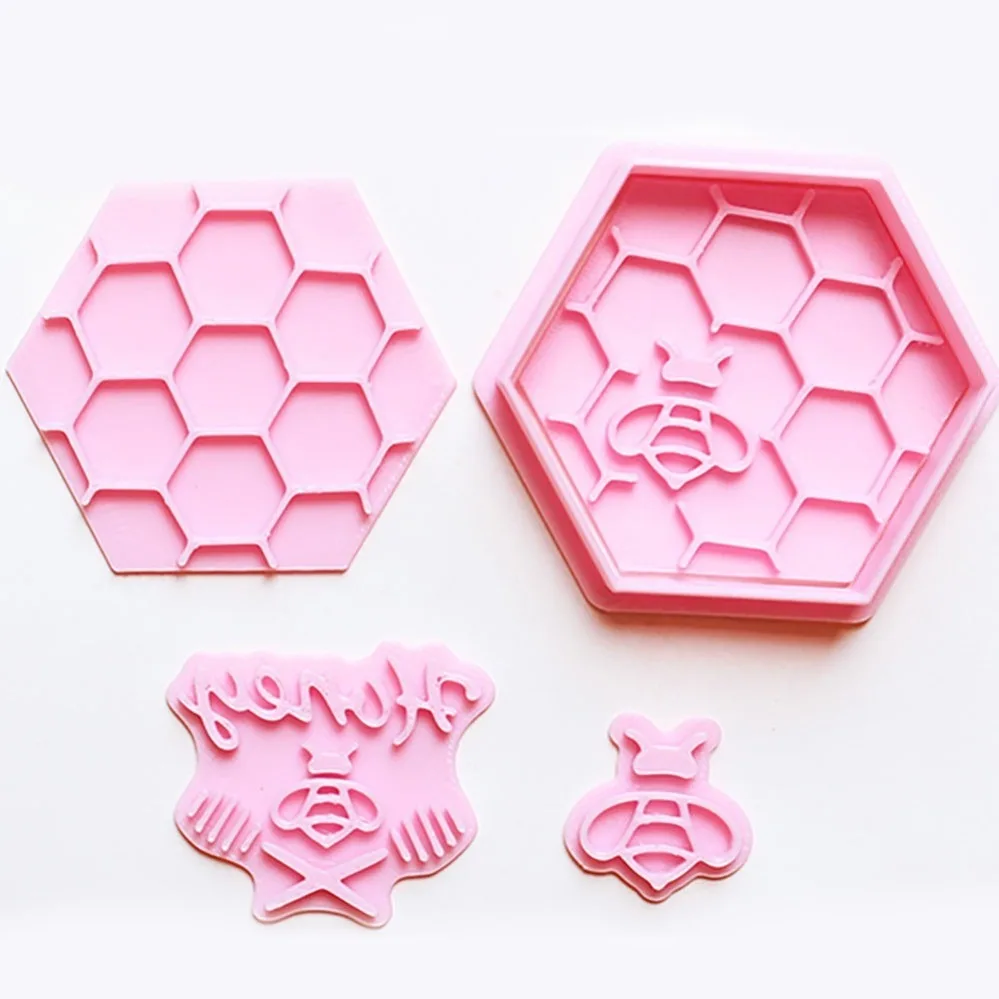 DIY Stamp Cute Bee Cookie Cutters Cookie Mold Baking Accessories Food Grade Baking Molds For Homemade Cookie Baking