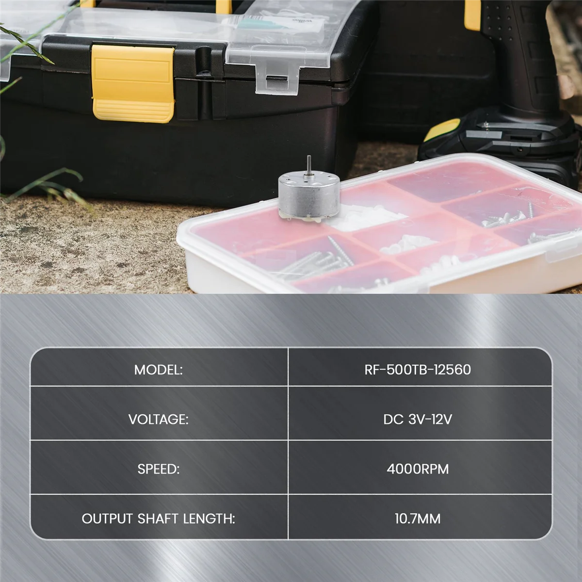 

New Electric Mini DVD Motor RF-500TB-12560 6V-4000RPM 32x16mm DC 3V-12V