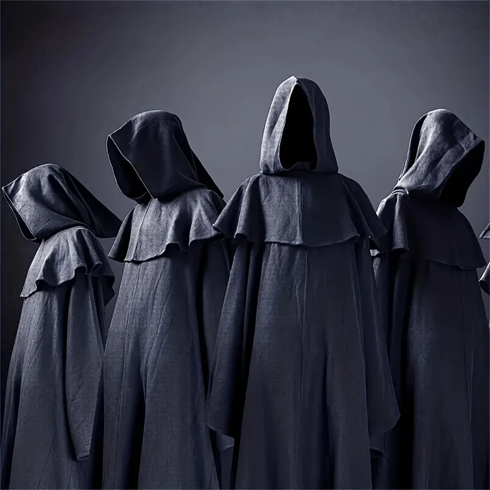 1pc/3pcs/6pcs, Breathable Pure Black Headgear Mask, Halloween Christmas Cosplay Costume Props,Full Face Faceless Masquerade Mask