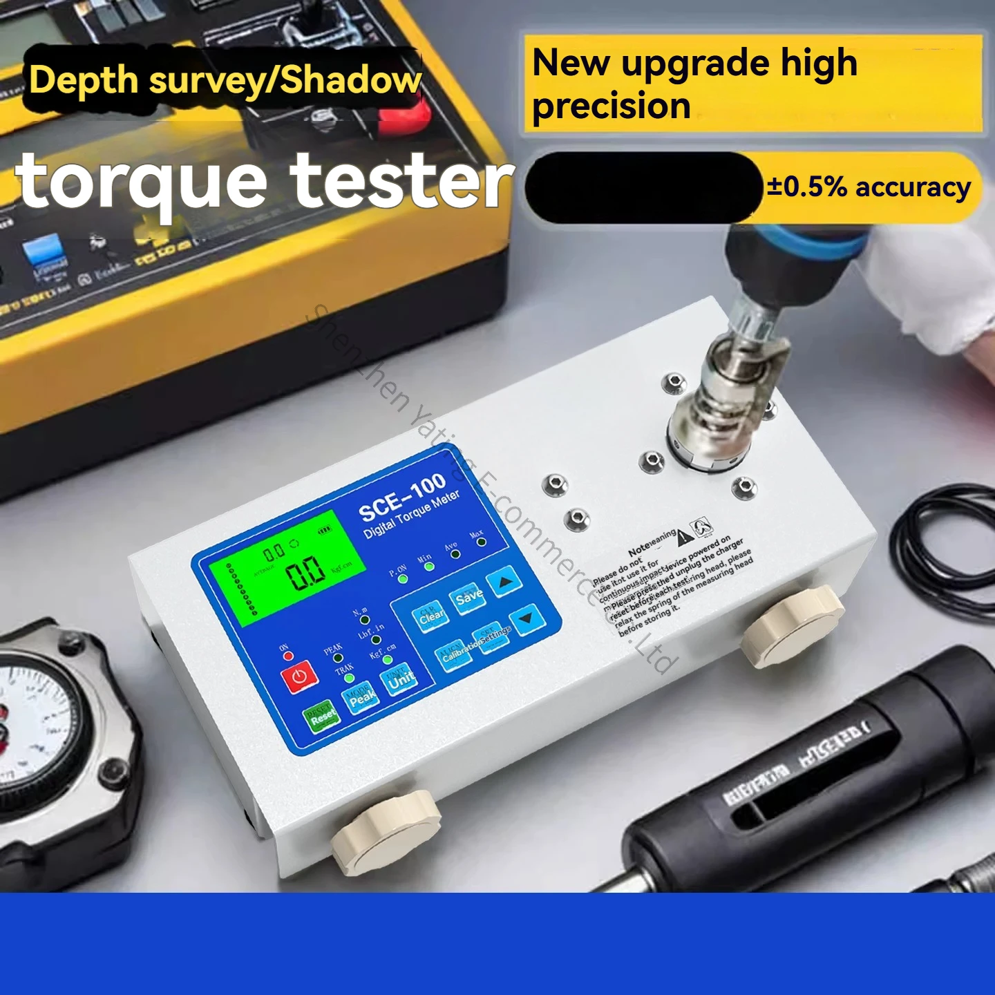 Digital Wind Batch Electric Batch Torque Tester Motor Motor Bottle Cap Wrench Torque Meter Torque Detection Instrument