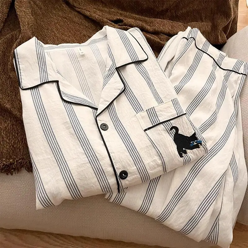 

Женская одежда, пижамы, осенне-весенняя теплая, удобная, вентилируемая, для сна, изысканная мода для дома, на открытом воздухе, милая