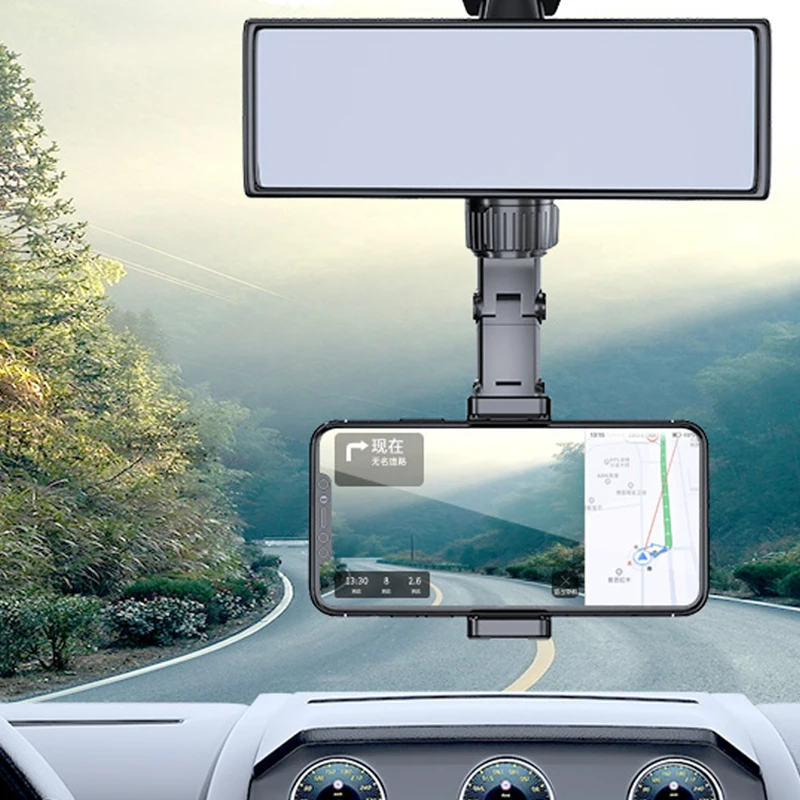 Universal Multifunctional Car Holder Video Music Lazy Bracket Rearview Mirror Auto Phone Support 360 Degree Phone Holder In Car