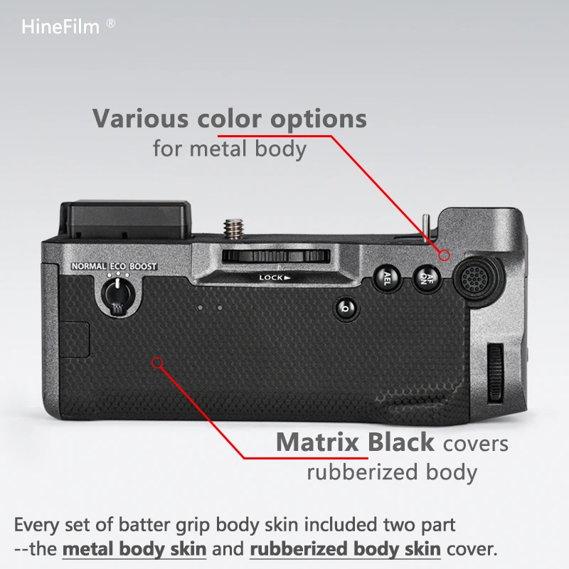 Hinefilm الجلد ل Fujifilm VG-XH كاميرا قبضة البطارية التفاف غطاء الجلد مائي ل Fujifilm X-H2 X-H2S كاميرا قبضة البطارية ملصق