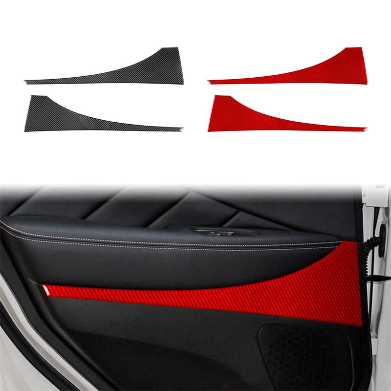 

Для Infiniti Q50 2014-2020 автомобильные аксессуары из углеродного волокна, панель задней двери, декоративная модифицированная внутренняя накладка, мягкая наклейка