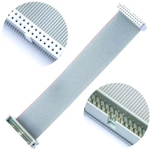 2.54mm IDC Flat Ribbon Cable , FC 26-Pin Male to Female IDE Extension Cable 30cm 2PCS (FM26-30cm-2Pcs)