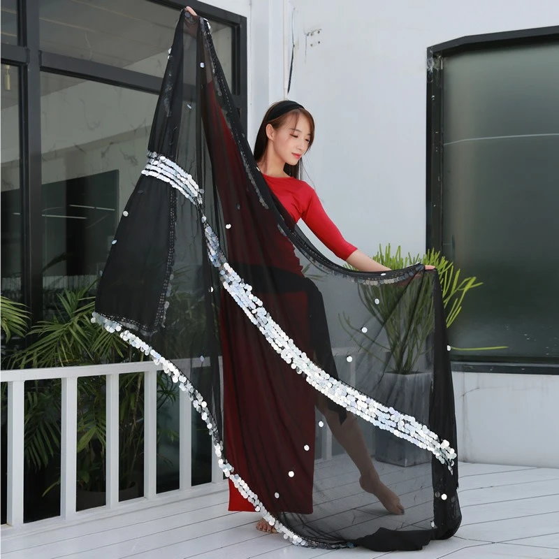 Aangepaste Folk Buikdans Kleding Sprankelende Sjaal Gooien Handgaren Malaya Sjaal Accessoires Vrouwen Volwassen en Kind