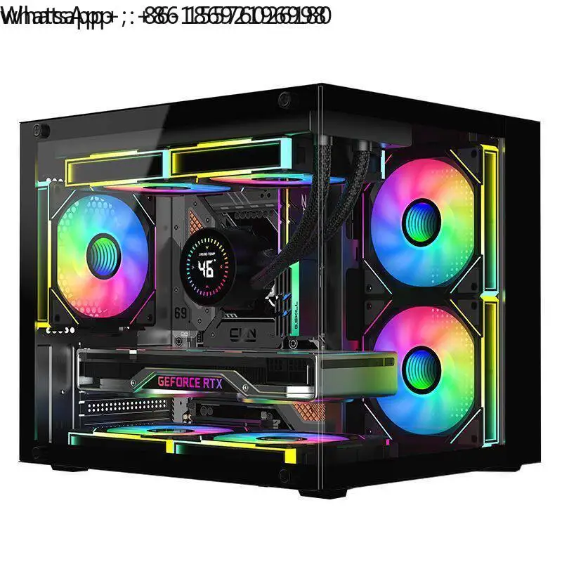Nine-tailed fox T13 sea view room MINI assembly computer case desktop MATX main board side transparent DIY shell itx