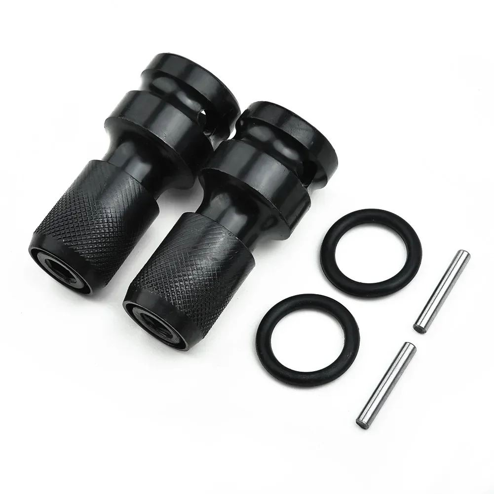 2Pcs Hex Ratchet Socket Wrench Socket Set Adapter 1/2 Inch Square Female Drive To 1/4 Inch Quick Release Tool Kit