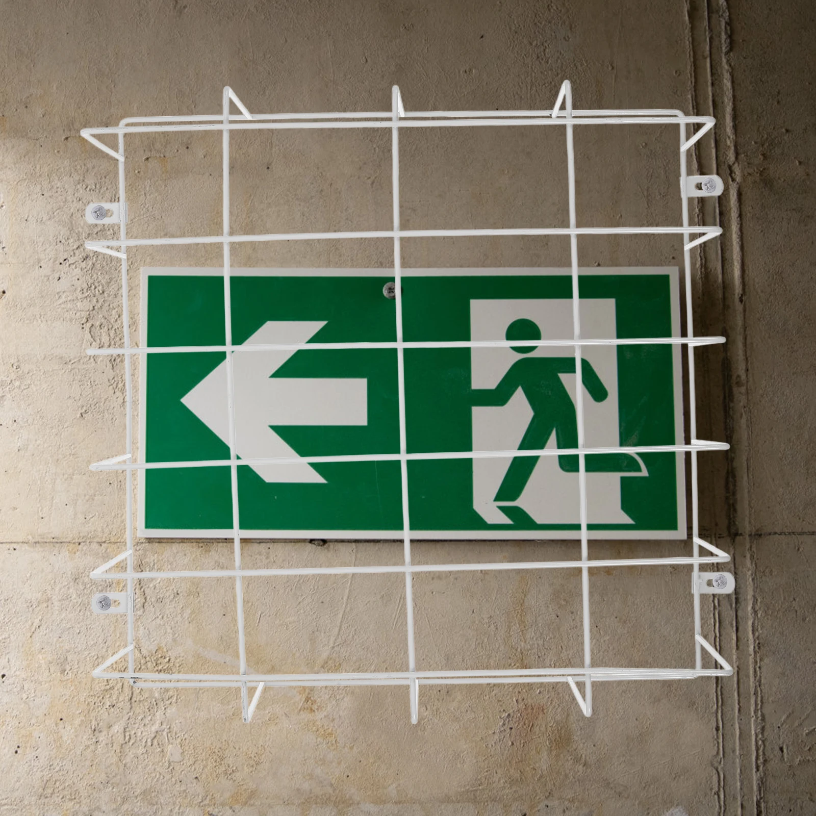 Stainless Steel Emergency Exit Light Protection Cover Wall Mounted Protective Cage Anti Vandal Wire Guard for Exit Sign