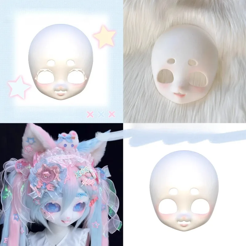 

Kig Mask Skull DIY Fursuit Cosplay Accessories Animal Kigurumi Doll Head Base Anime Carnival Party Roleplay Props Mask Eyelash
