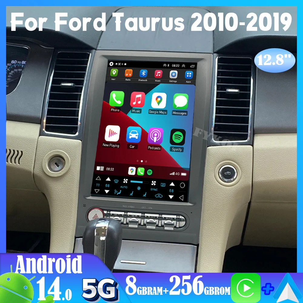 Android 14 For Ford Taurus 2010-2019 Car Radio Automotive Multimedia Tesla Screen Carplay Auto Bluetooth GPS 4G WIFI DSP Stereo